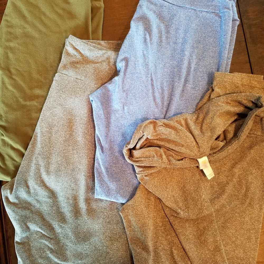 4 LuLaRoe One Size Solid Leggings